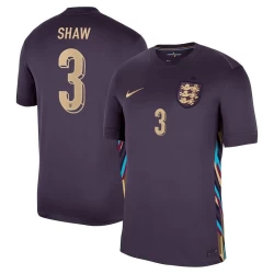 Maglia Calcio Inghilterra Shaw #3 Europei 2024 Trasferta Uomo