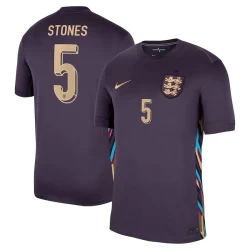 Maglia Calcio Inghilterra Stones #5 Europei 2024 Trasferta Uomo