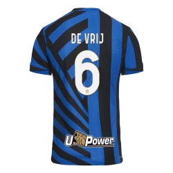 Maglia Calcio Inter Milan De Vrij #6 2024-25 Prima Uomo