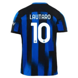 Maglia Calcio Inter Milan Lautaro Martínez #10 2023-24 Prima Uomo