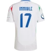 Maglia Calcio Italia Ciro Immobile #17 Europei 2024 Trasferta Uomo