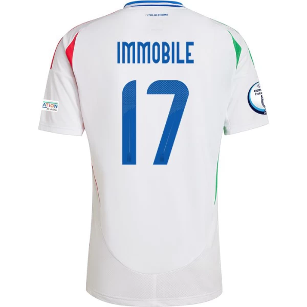 Maglia Calcio Italia Ciro Immobile #17 Europei 2024 Trasferta Uomo