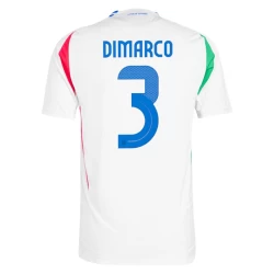 Maglia Calcio Italia DiMarco #3 Europei 2024 Trasferta Uomo