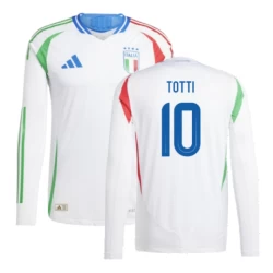 Maglia Calcio Italia Francesco Totti #10 Europei 2024 Trasferta Uomo Manica Lunga