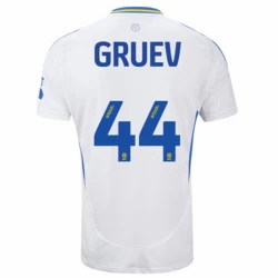 Maglia Calcio Leeds United Gruev #44 2024-25 Prima Uomo