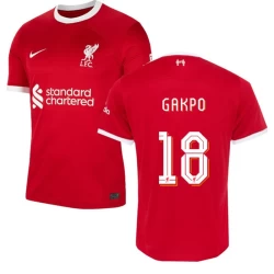 Maglia Calcio Liverpool FC Cody Gakpo #18 2023-24 UCL Prima Uomo