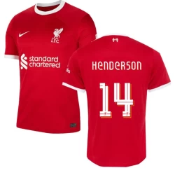Maglia Calcio Liverpool FC Henderson #14 2023-24 UCL Prima Uomo