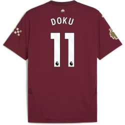 Maglia Calcio Manchester City 2024-25 Jérémy Doku #11 Trasferta Uomo