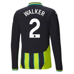 Maglia Calcio Manchester City 2024-25 Kyle Walker #2 Trasferta Uomo Manica Lunga