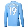 Maglia Calcio Manchester City J. Alvarez #19 2024-25 Prima Uomo Manica Lunga