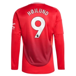 Maglia Calcio Manchester United Hojlund #9 2024-25 Prima Uomo Manica Lunga