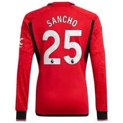 Maglia Calcio Manchester United Jadon Sancho #25 2023-24 Prima Uomo Manica Lunga