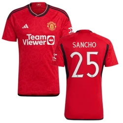 Maglia Calcio Manchester United Jadon Sancho #25 2023-24 UCL Prima Uomo