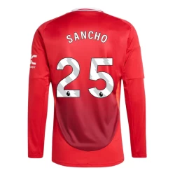 Maglia Calcio Manchester United Jadon Sancho #25 2024-25 Prima Uomo Manica Lunga