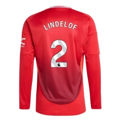 Maglia Calcio Manchester United Lindelof #2 2024-25 Prima Uomo Manica Lunga