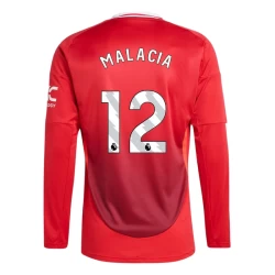 Maglia Calcio Manchester United Malacia #12 2024-25 Prima Uomo Manica Lunga