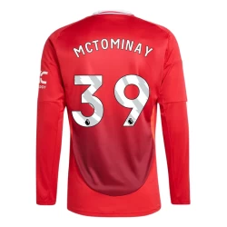 Maglia Calcio Manchester United Mctominay #39 2024-25 Prima Uomo Manica Lunga