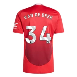 Maglia Calcio Manchester United Van De Beek #34 2024-25 Prima Uomo