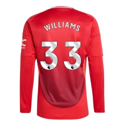 Maglia Calcio Manchester United Williams #33 2024-25 Prima Uomo Manica Lunga