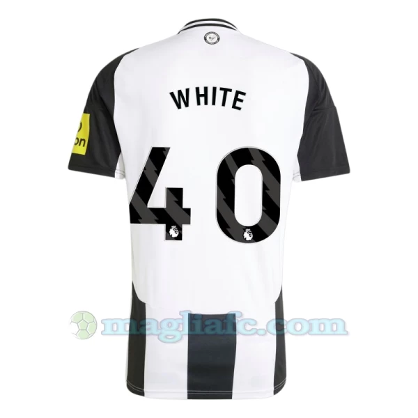 Maglia Calcio Newcastle United White #40 2024-25 Prima Uomo