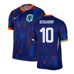 Maglia Calcio Olanda Bergkamp #10 Europei 2024 Trasferta Uomo