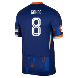 Maglia Calcio Olanda Cody Gakpo #8 Europei 2024 Trasferta Uomo