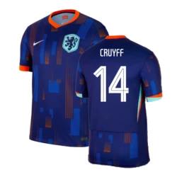 Maglia Calcio Olanda Cruyff #14 Europei 2024 Trasferta Uomo