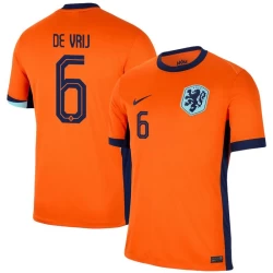 Maglia Calcio Olanda De Vrij #6 Europei 2024 Prima Uomo