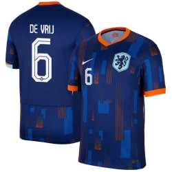 Maglia Calcio Olanda De Vrij #6 Europei 2024 Trasferta Uomo