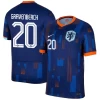 Maglia Calcio Olanda Gravenberch #20 Europei 2024 Trasferta Uomo