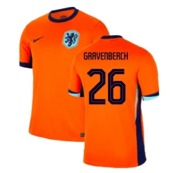 Maglia Calcio Olanda Gravenberch #26 Europei 2024 Prima Uomo