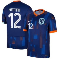 Maglia Calcio Olanda Hartman #12 Europei 2024 Trasferta Uomo