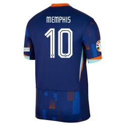 Maglia Calcio Olanda Memphis Depay #10 Europei 2024 Trasferta Uomo