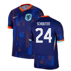 Maglia Calcio Olanda Schouten #24 Europei 2024 Trasferta Uomo