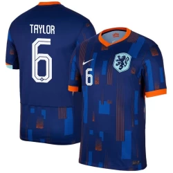 Maglia Calcio Olanda Taylor #6 Europei 2024 Trasferta Uomo