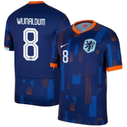 Maglia Calcio Olanda Wijnaldum #8 Europei 2024 Trasferta Uomo