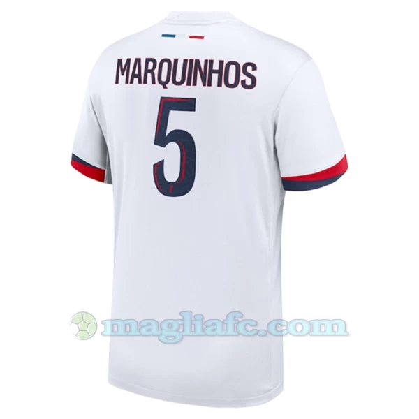 Maglia Calcio Paris Saint-Germain PSG 2024-25 Marquinhos #5 Trasferta Uomo