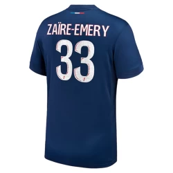 Maglia Calcio Paris Saint-Germain PSG Zaire-Emery #33 2024-25 Prima Uomo