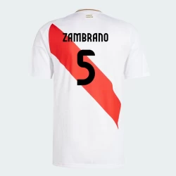 Maglia Calcio Perù Zambrano #5 Copa America 2024 Prima Uomo