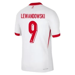 Maglia Calcio Polonia Robert Lewandowski #9 Europei 2024 Prima Uomo