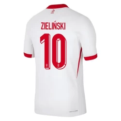 Maglia Calcio Polonia Zielinski #10 Europei 2024 Prima Uomo