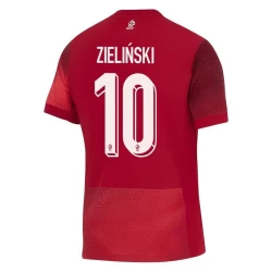 Maglia Calcio Polonia Zielinski #10 Europei 2024 Trasferta Uomo