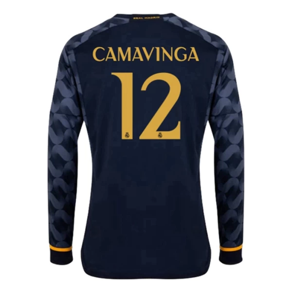 Maglia Calcio Real Madrid 2023-24 Camavinga #12 Trasferta Uomo Manica Lunga