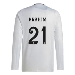 Maglia Calcio Real Madrid Brahim #21 2024-25 Prima Uomo Manica Lunga