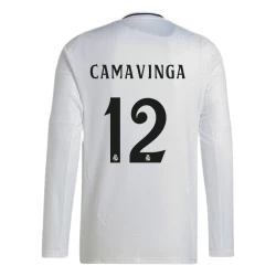 Maglia Calcio Real Madrid Camavinga #12 2024-25 Prima Uomo Manica Lunga