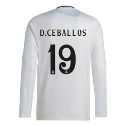 Maglia Calcio Real Madrid D. Ceballos #19 2024-25 Prima Uomo Manica Lunga