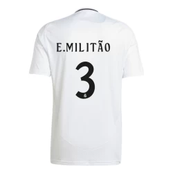 Maglia Calcio Real Madrid E. Militao #3 2024-25 Prima Uomo