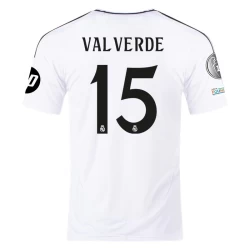 Maglia Calcio Real Madrid Federico Valverde #15 2024-25 HP Prima Uomo