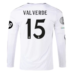 Maglia Calcio Real Madrid Federico Valverde #15 2024-25 HP Prima Uomo Manica Lunga