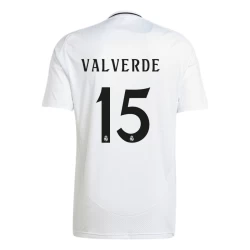 Maglia Calcio Real Madrid Federico Valverde #15 2024-25 Prima Uomo